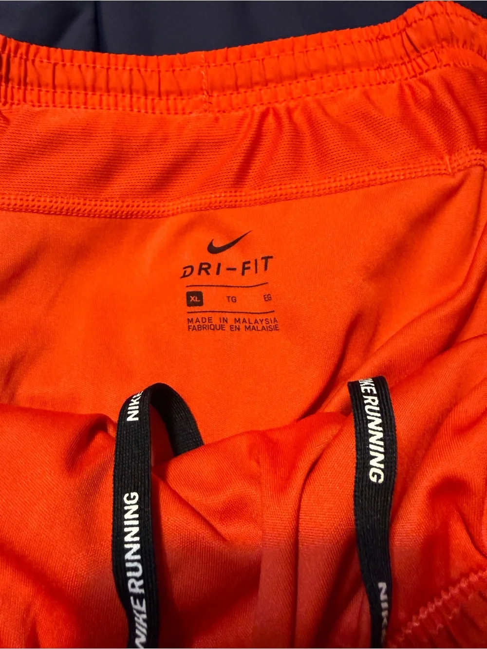 Nike Women’s Dri-FIT Running Shorts — White & Orange - Picture 3 of 4